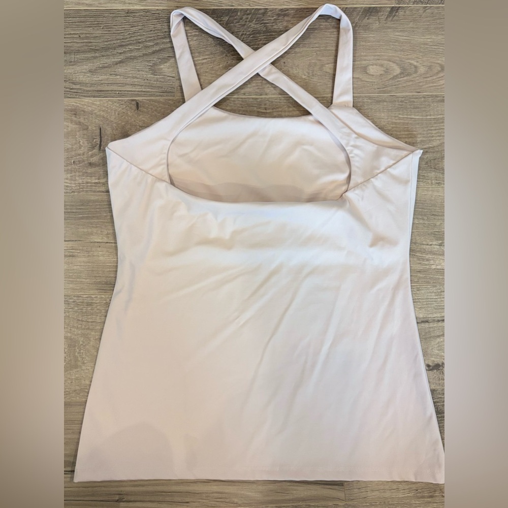 Zaggora Pink Halter Athletic Tank Top Built-In Bra Size 10 Yoga & Workout Top - Picture 2 of 4